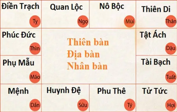 12 cung trên lá số tử vi