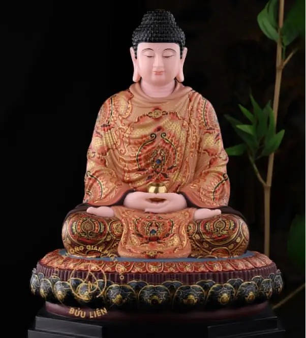 tượng thích ca nguyên áo vẽ